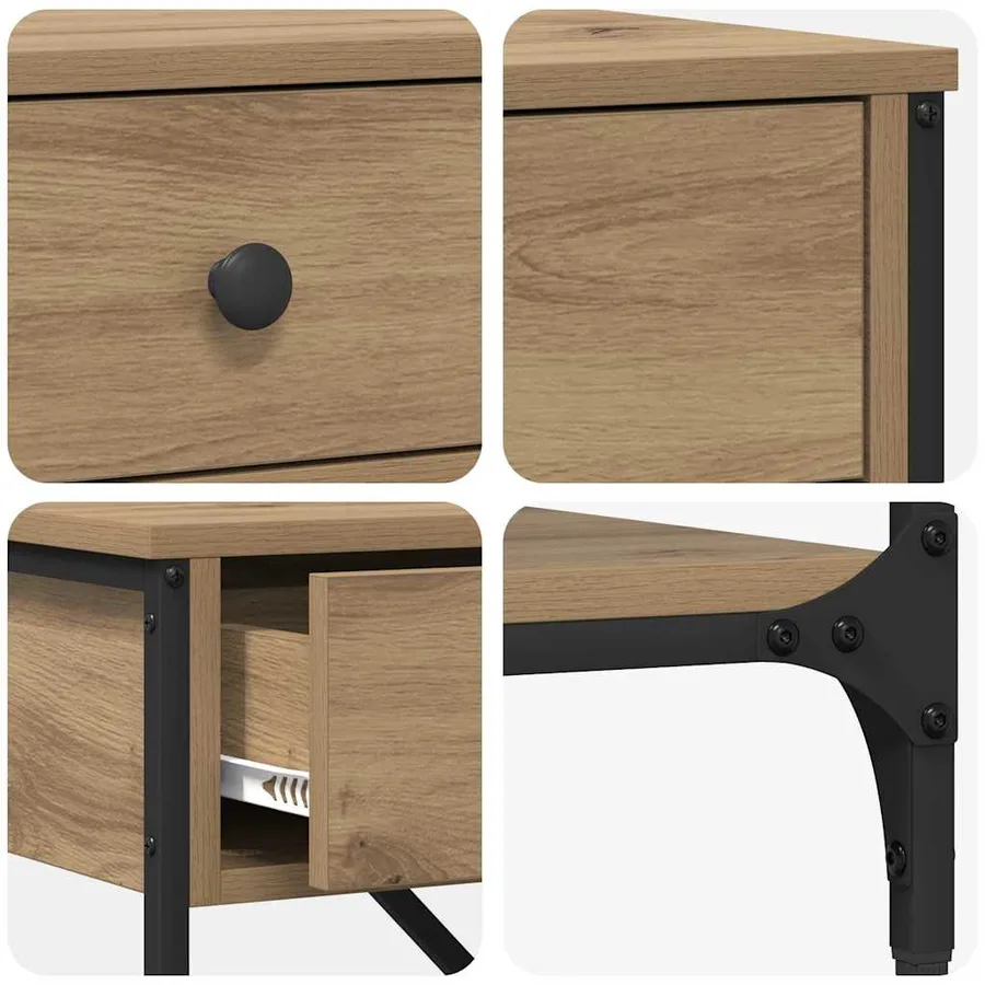 Table console Marron 75 x 34,5 x 75 cm bois - 9