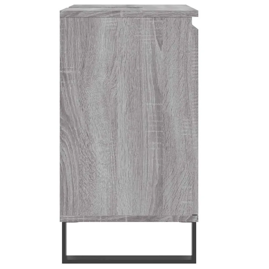 Armoire de bain sonoma gris 58x33x60 cm bois d'ingénierie - 6