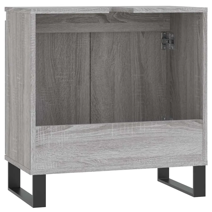Armoire de bain sonoma gris 58x33x60 cm bois d'ingénierie - 7