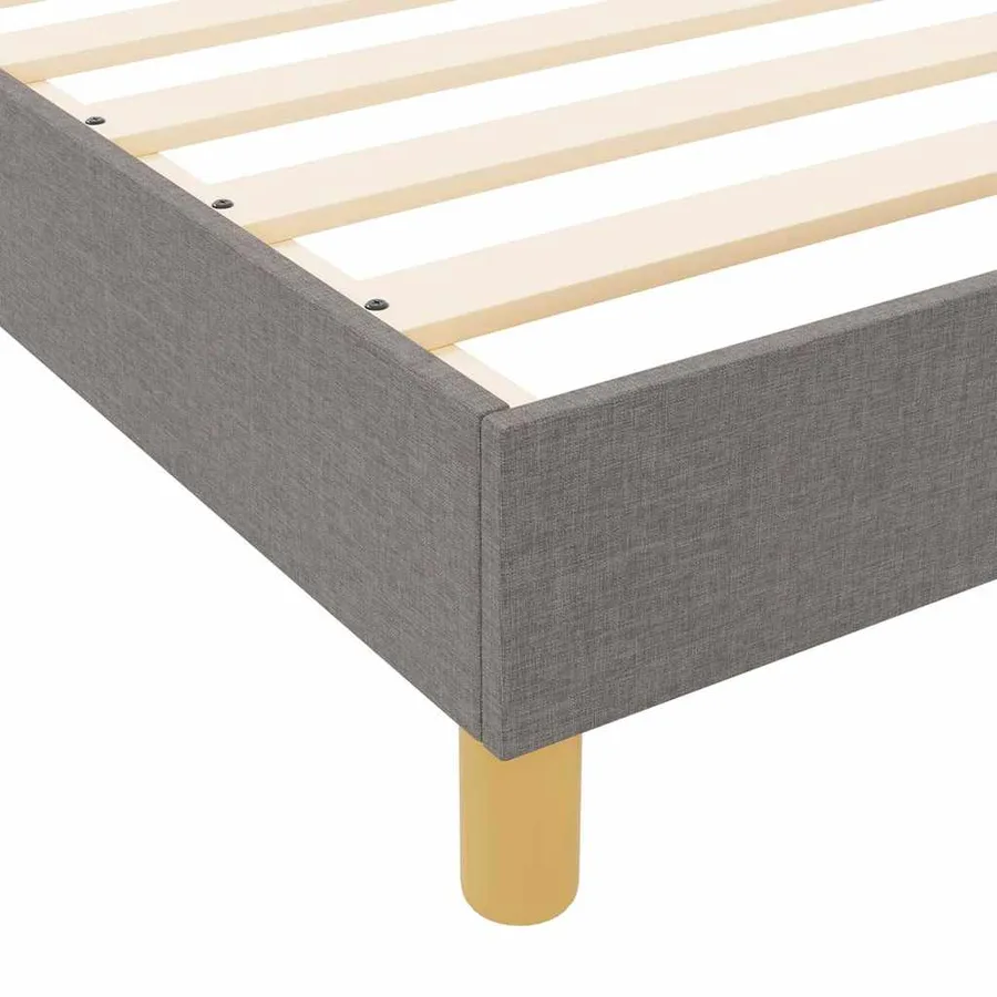 Cadre de lit avec tête de lit Taupe 80 x 200 cm tissu - 11