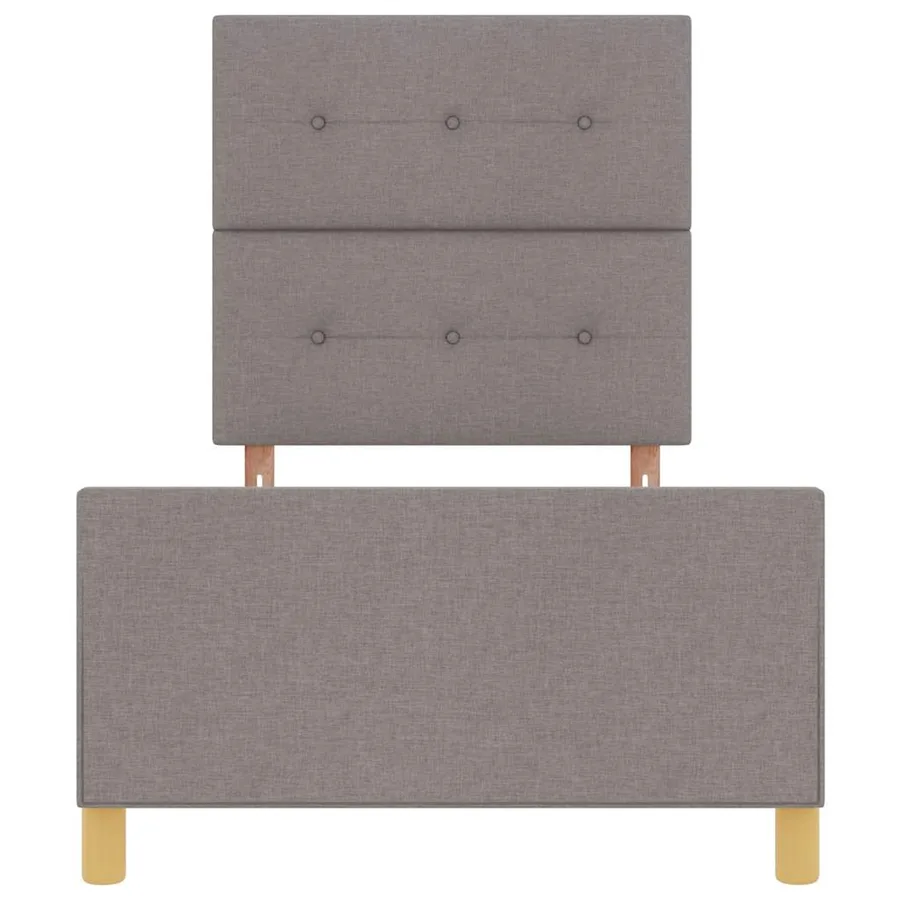Cadre de lit avec tête de lit Taupe 80 x 200 cm tissu - 7