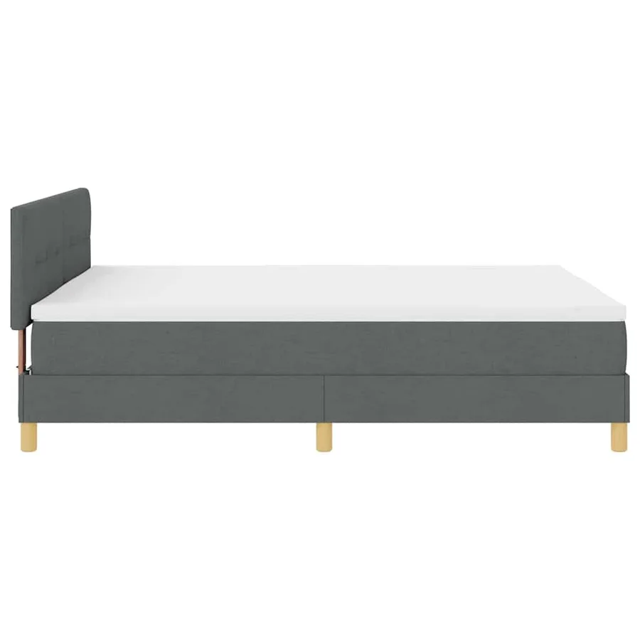 Lit à ressort LED avec bandes LED Gris foncé 140 x 200 cm tissu - 9