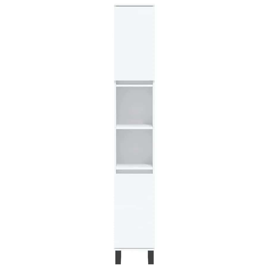 Armoire de salle de bain blanc 30x30x190 cm bois d'ingénierie - 5
