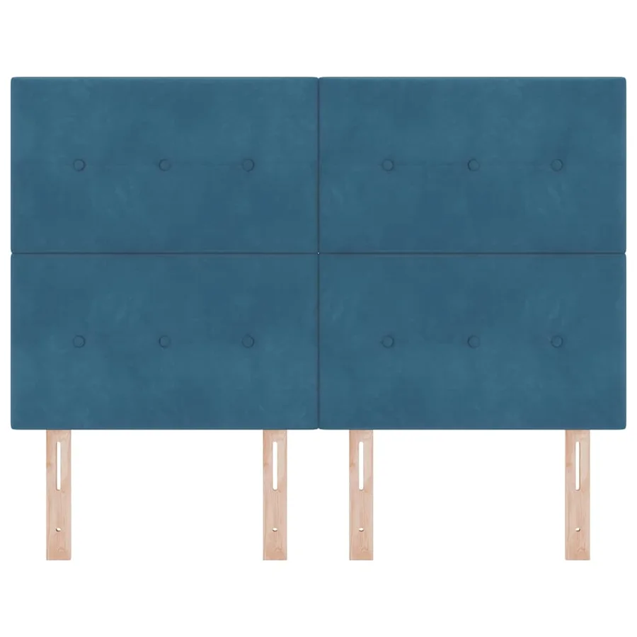 Tête de lit Bleu foncé 144 cm Velours - 4