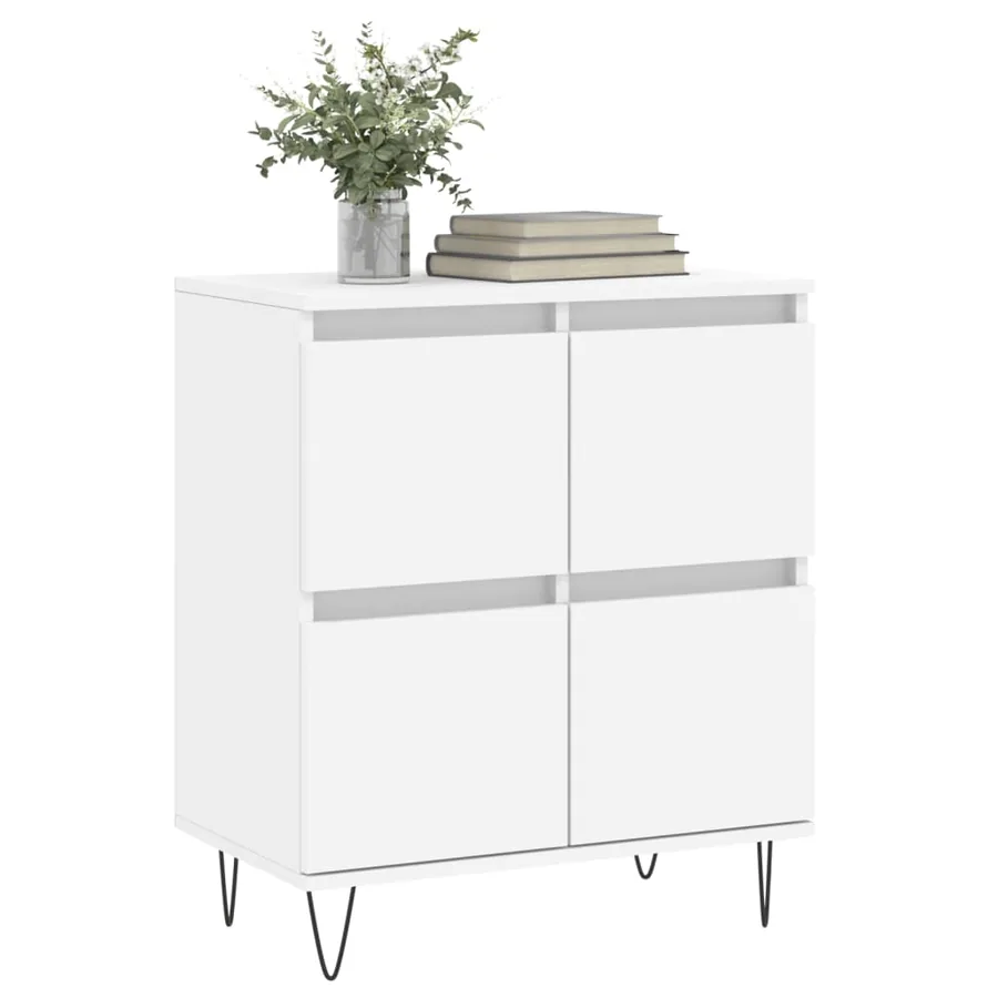 Buffet Blanc 60x35x70 cm Bois d'ingénierie - 3