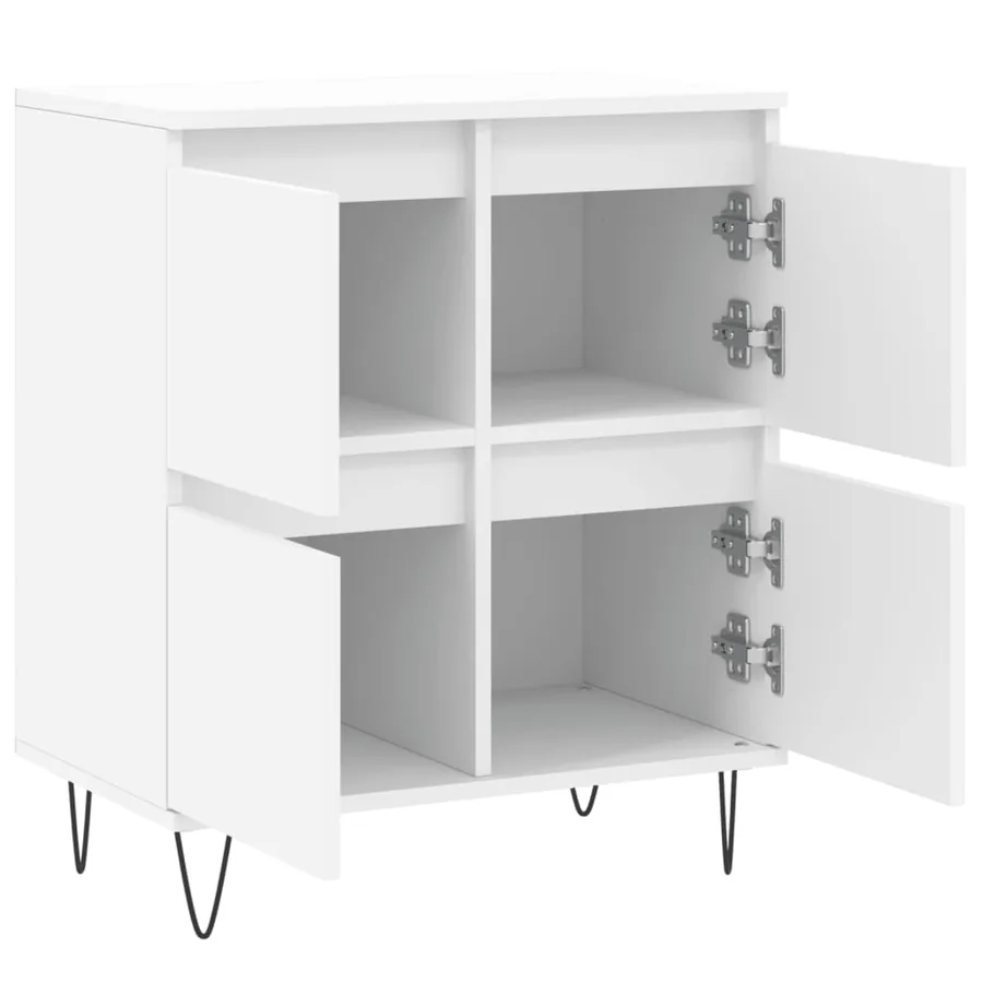 Buffet Blanc 60x35x70 cm Bois d'ingénierie - 6