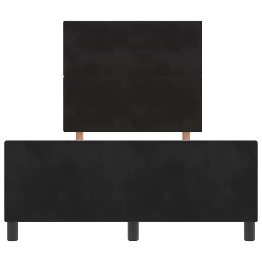 Lit à ressorts avec tête de lit Noir 120 x 190 cm Velours - 7