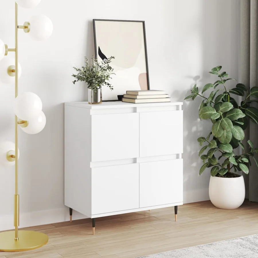 Buffet Blanc 60x35x70 cm Bois d'ingénierie
