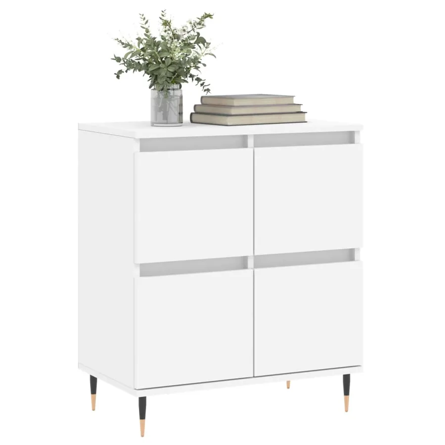 Buffet Blanc 60x35x70 cm Bois d'ingénierie - 3