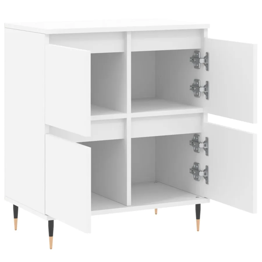 Buffet Blanc 60x35x70 cm Bois d'ingénierie - 6