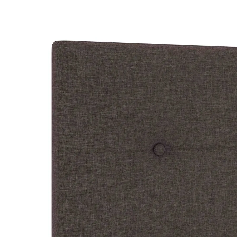 Cadre de lit avec tête de lit Marron foncé 140 x 190 cm tissu - 8