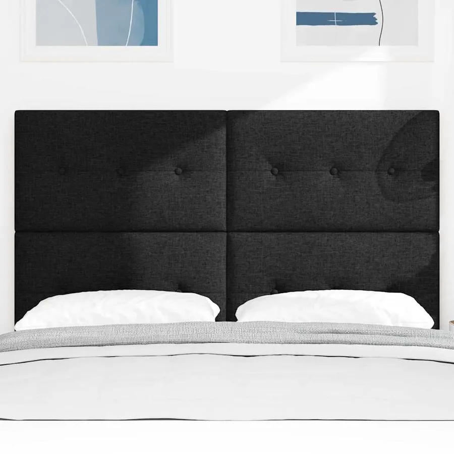 Tête de lit LED avec bandes LED Noir 160 cm tissu - 3