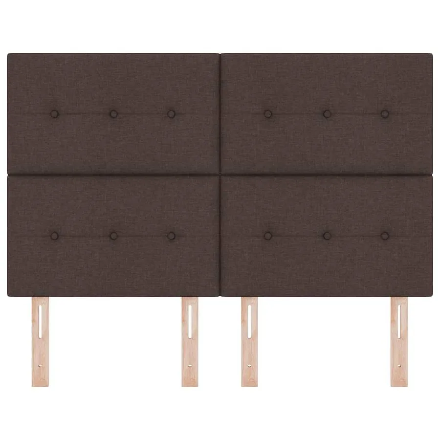 Tête de lit réglable en hauteur Marron foncé 144 cm tissu - 4