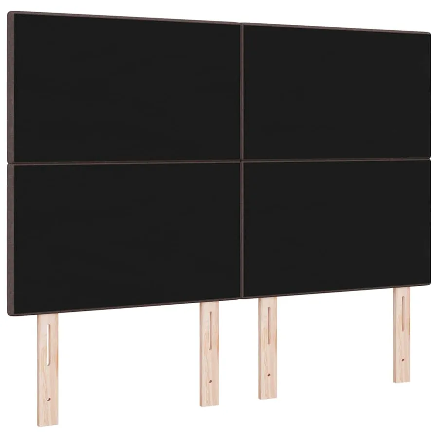 Tête de lit réglable en hauteur Marron foncé 144 cm tissu - 6