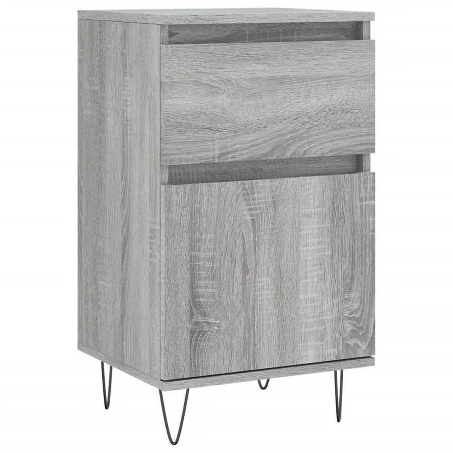 Buffets 2 pcs sonoma gris 40x35x70 cm bois d'ingénierie - 5