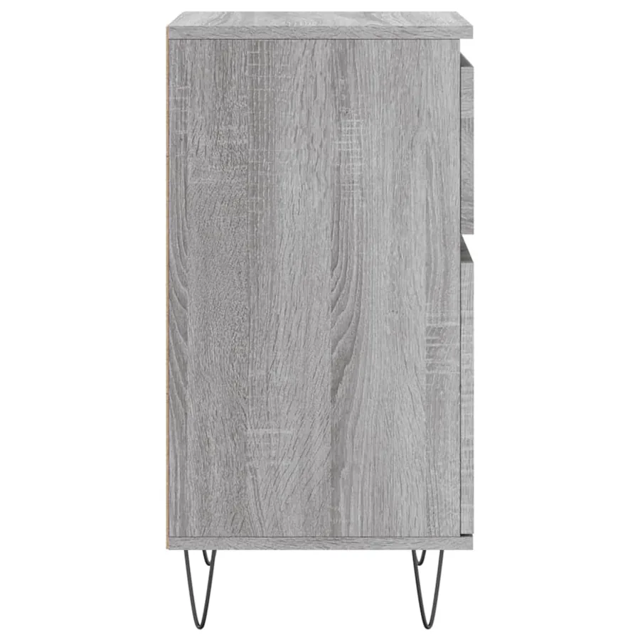 Buffets 2 pcs sonoma gris 40x35x70 cm bois d'ingénierie - 8