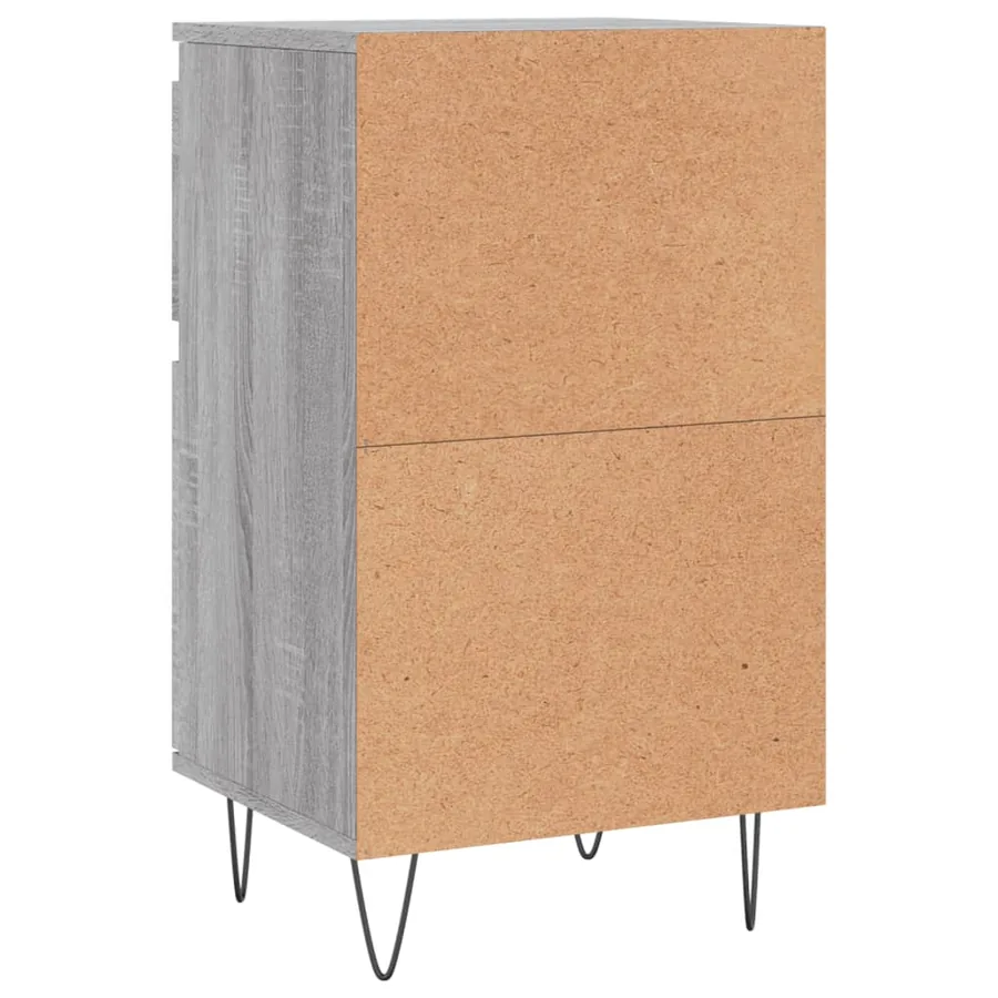 Buffets 2 pcs sonoma gris 40x35x70 cm bois d'ingénierie - 9