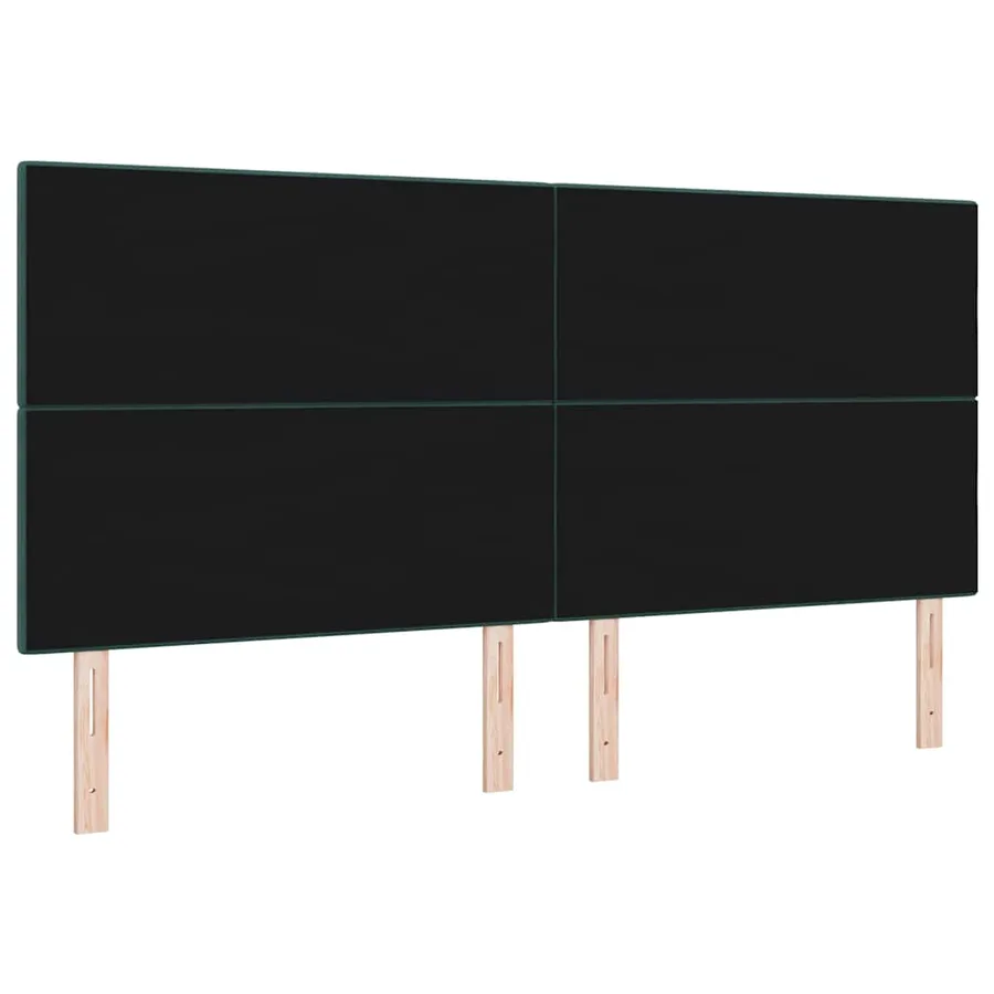 Tête de lit Vert foncé 200 cm Velours - 6