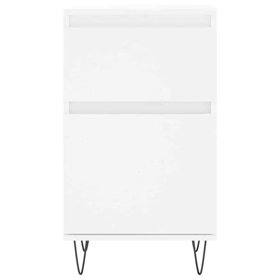 Buffets 2 pcs blanc 40x35x70 cm bois d’ingénierie - 6