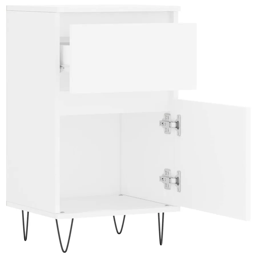 Buffets 2 pcs blanc 40x35x70 cm bois d’ingénierie - 7