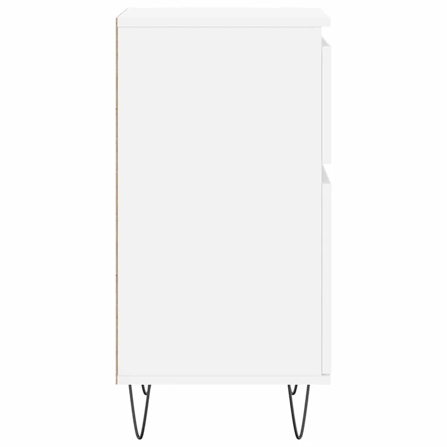 Buffets 2 pcs blanc 40x35x70 cm bois d’ingénierie - 8
