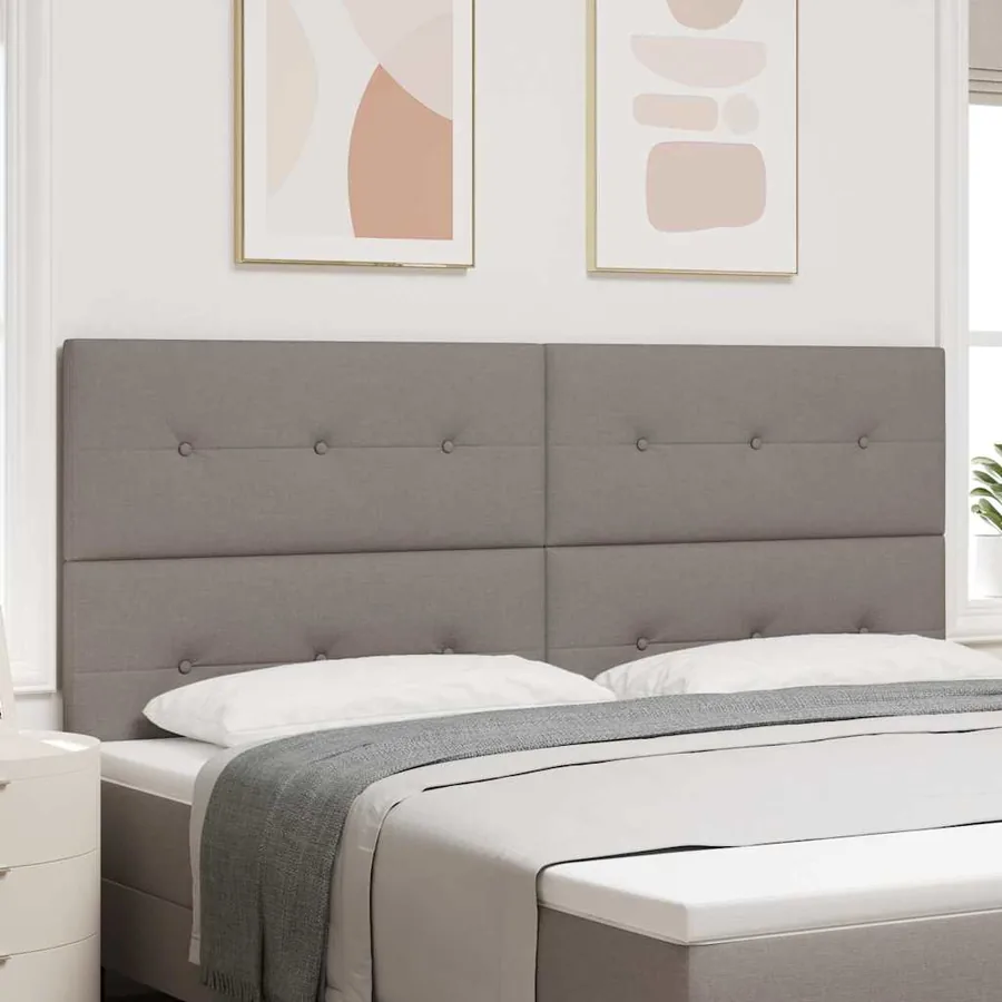 Tête de lit réglable en hauteur Taupe 200 cm tissu