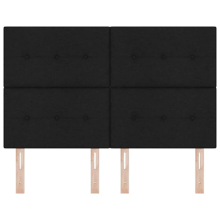 Tête de lit LED avec bandes LED Noir 144 cm tissu - 5
