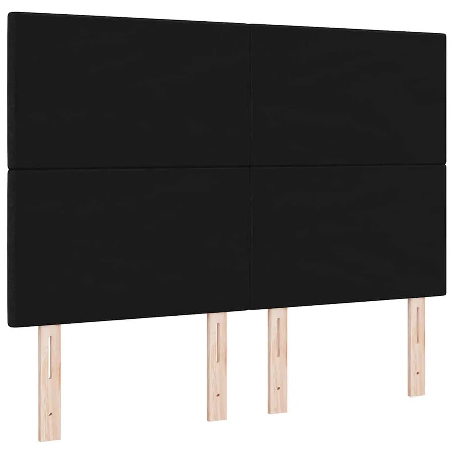 Tête de lit LED avec bandes LED Noir 144 cm tissu - 7