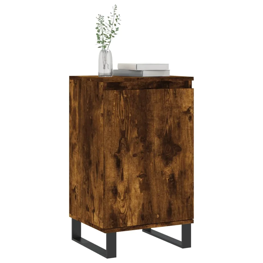 Buffets 2 pcs chêne fumé 40x35x70 cm bois d'ingénierie - 3