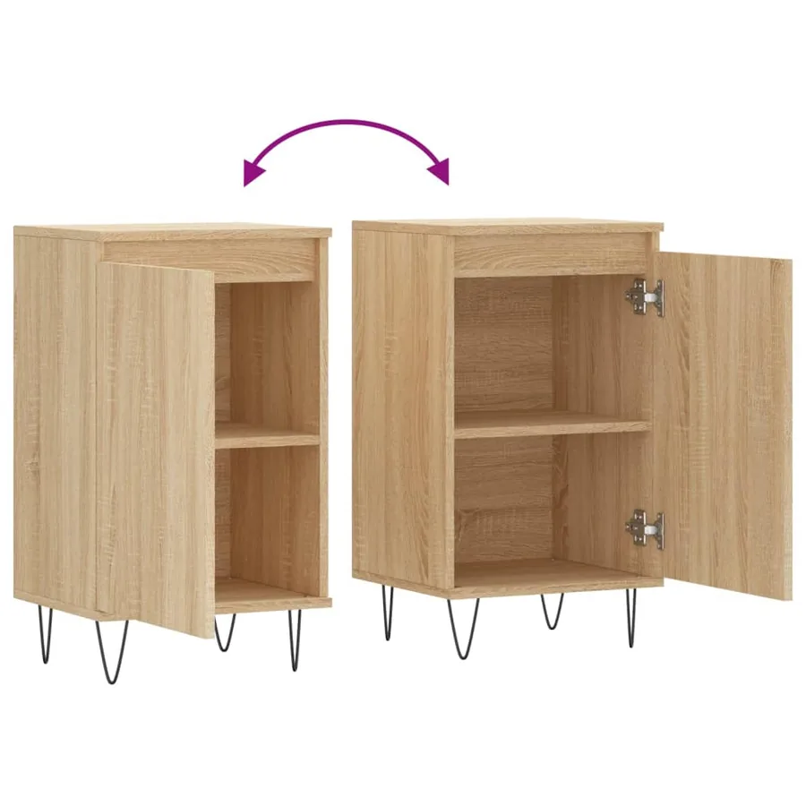 Buffet chêne sonoma 40x35x70 cm bois d'ingénierie - 10