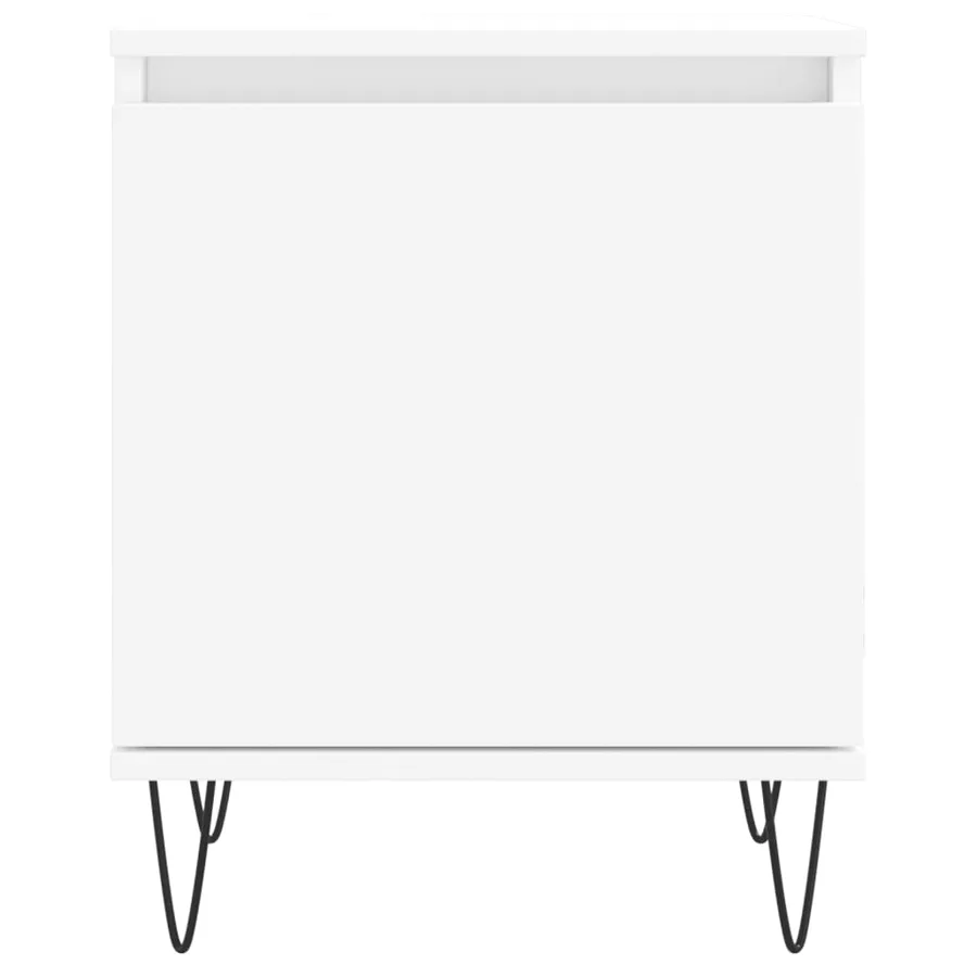 Tables de chevet 2 pcs blanc 40x30x50 cm bois d'ingénierie - 5
