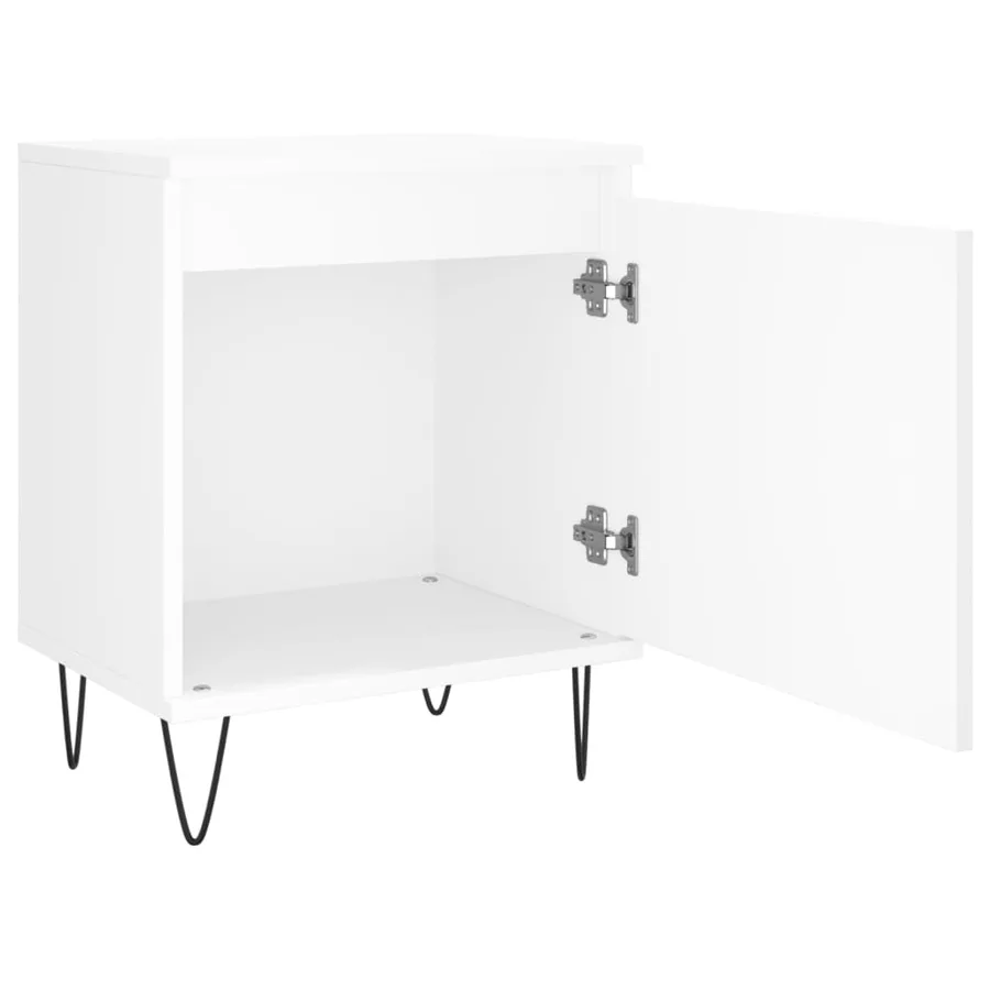 Tables de chevet 2 pcs blanc 40x30x50 cm bois d'ingénierie - 6