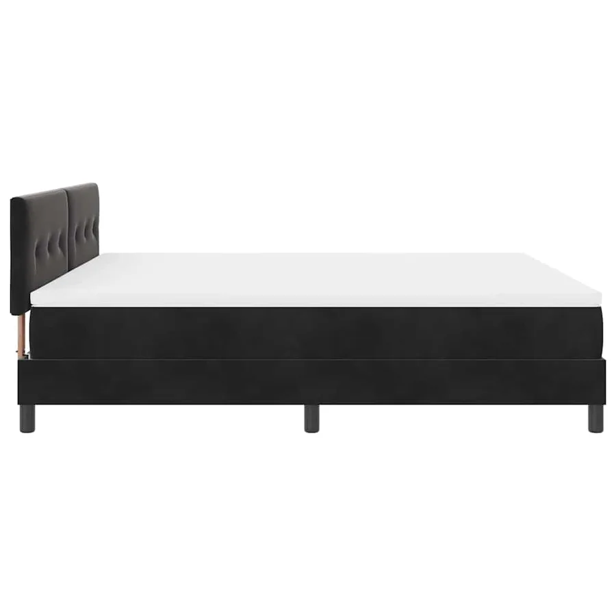 Lit à ressort LED avec bandes LED Noir 180 x 200 cm Velours - 9