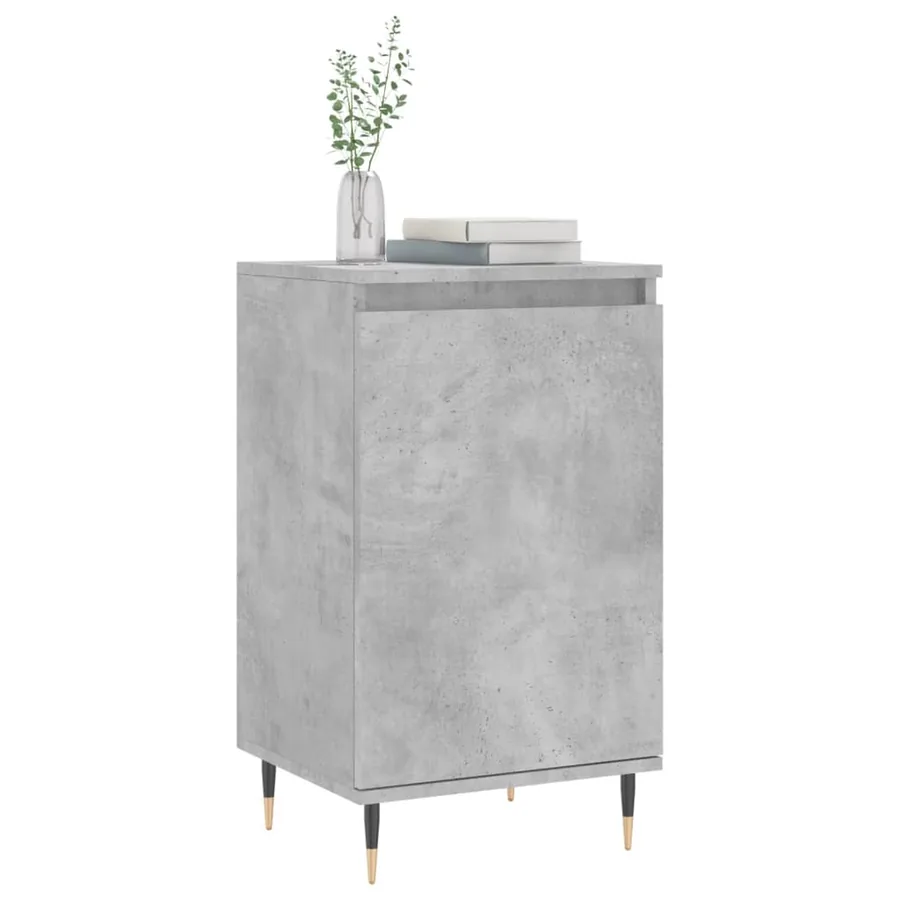 Buffets 2 pcs gris béton 40x35x70 cm bois d'ingénierie - 3