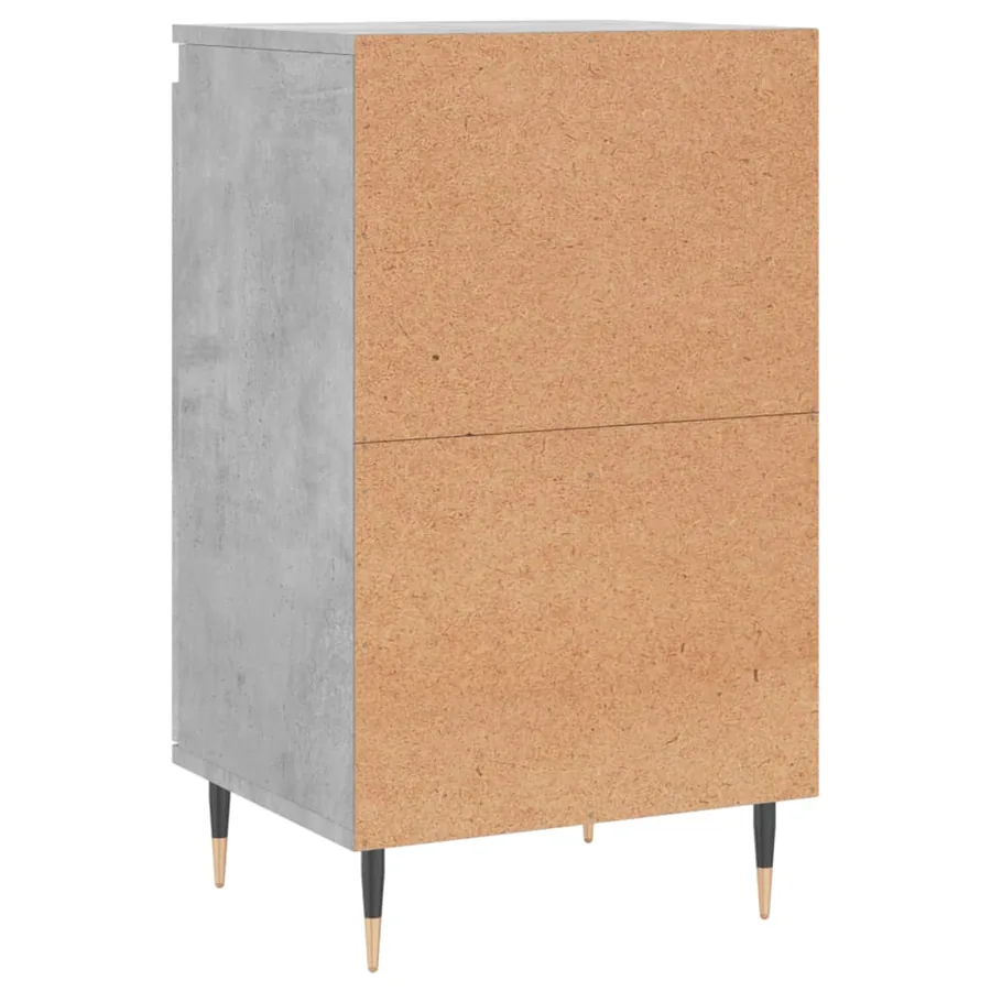 Buffets 2 pcs gris béton 40x35x70 cm bois d'ingénierie - 9