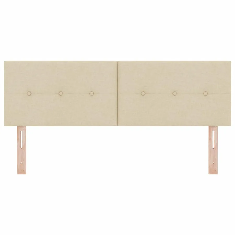 Tête de lit réglable en hauteur Crème 144 cm tissu - 5