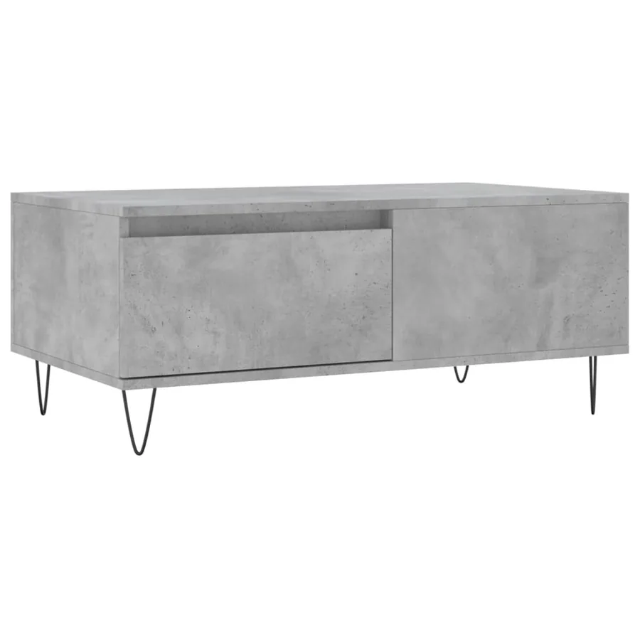 Table basse Gris béton 90x50x36,5 cm Bois d'ingénierie - 2
