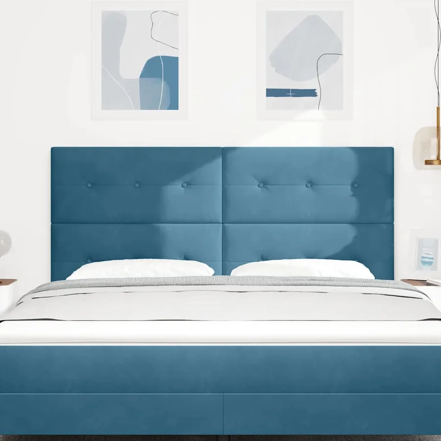Tête de lit Bleu foncé 180 cm Velours - 3
