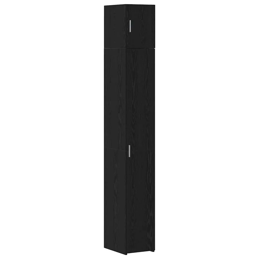 Armoire de rangement 2 pièces avec étagères 2 pcs Chêne noir - 2