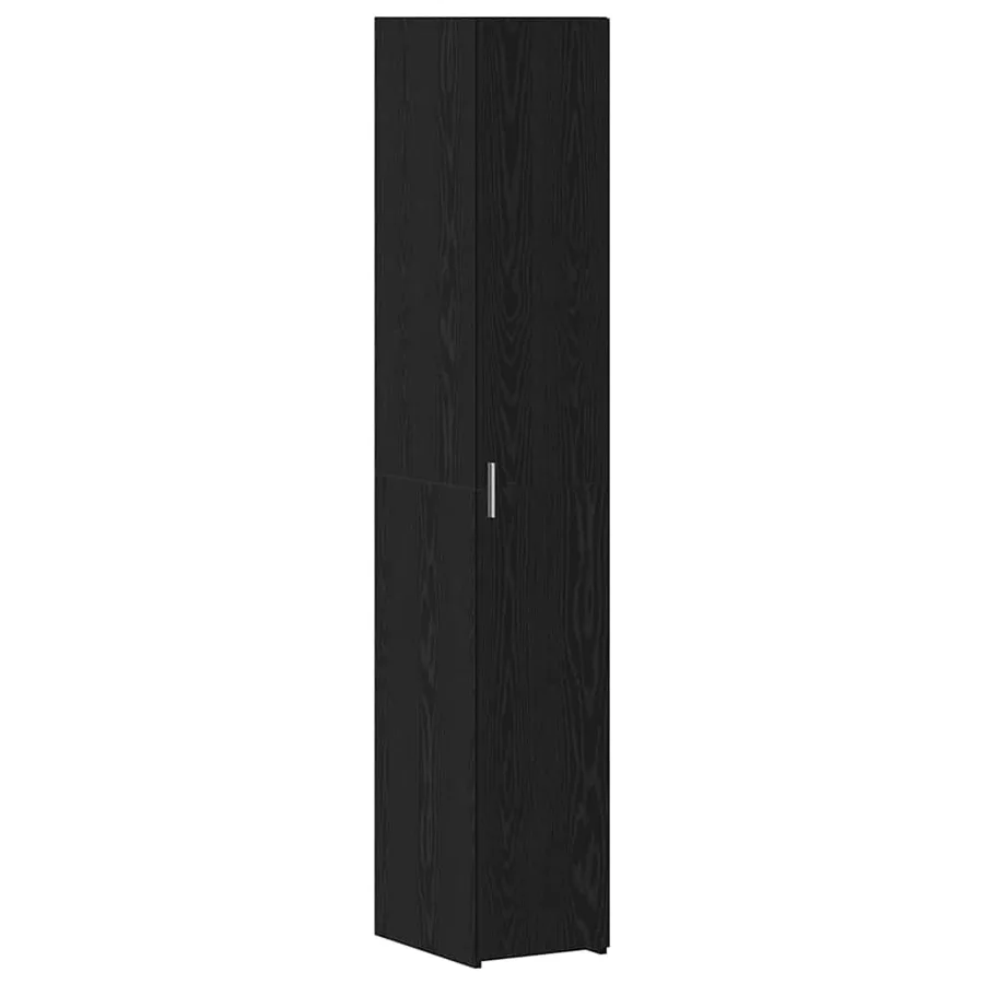 Armoire de rangement 2 pièces avec étagères 2 pcs Chêne noir - 6