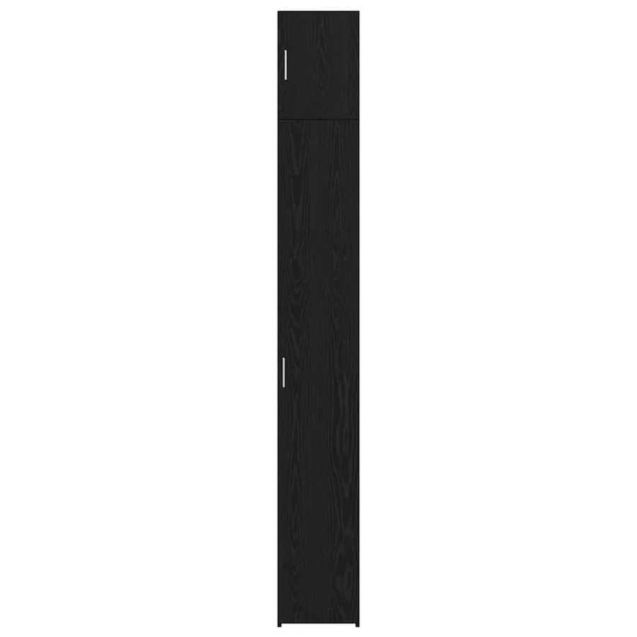 Armoire de rangement 2 pièces avec étagères 2 pcs Chêne noir - 7