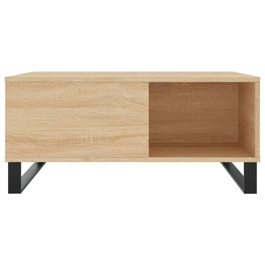 Table basse chêne sonoma 80x80x36,5 cm bois d'ingénierie - 4