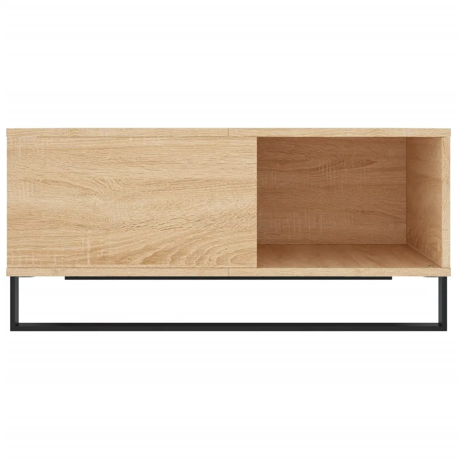 Table basse chêne sonoma 80x80x36,5 cm bois d'ingénierie - 5