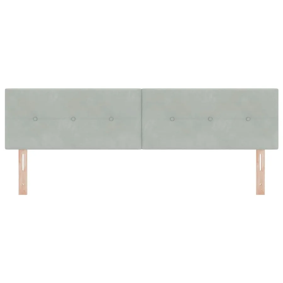 Tête de lit Gris clair 180 cm Velours - 5