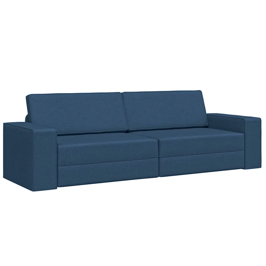 Canapé-Lit Bleu marine 245 x 78 x 77 cm tissu - 2