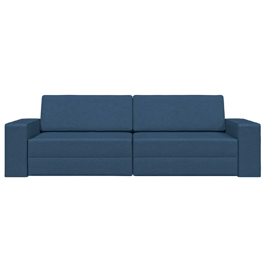 Canapé-Lit Bleu marine 245 x 78 x 77 cm tissu - 5
