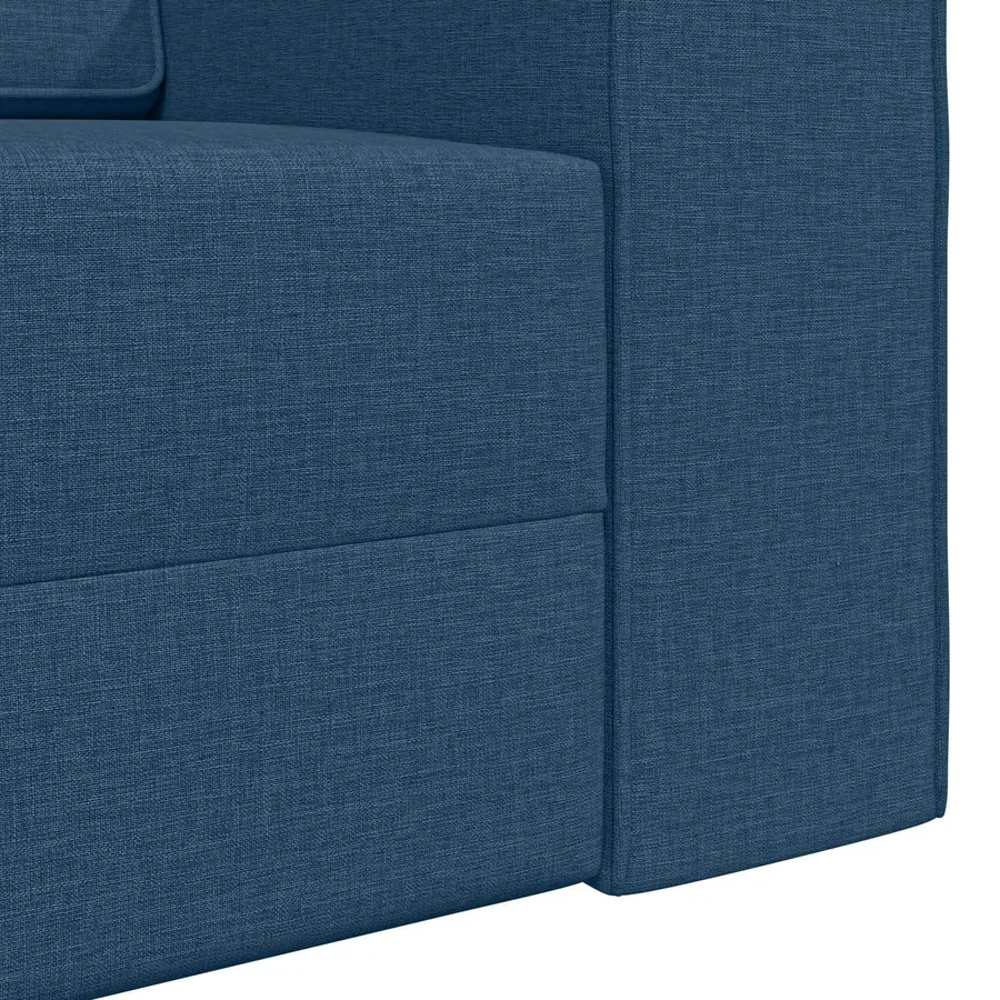 Canapé-Lit Bleu marine 245 x 78 x 77 cm tissu - 9