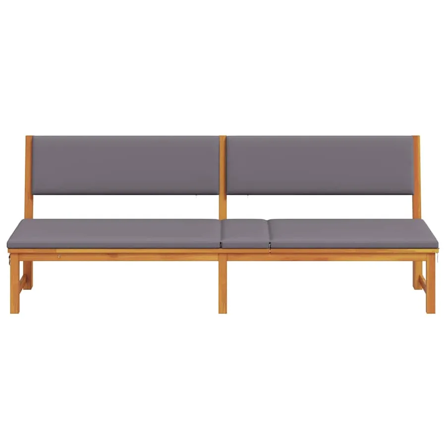 Transat Huile Naturelle 200 x 57 x 75cm Bois d'acacia massif - 4