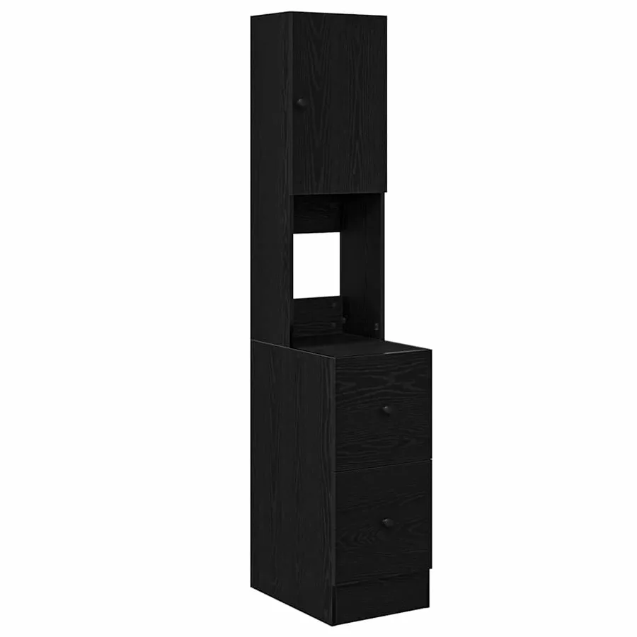 Buffet de cuisine avec tiroir Chêne noir 32 x 50 x 180 cm - 2