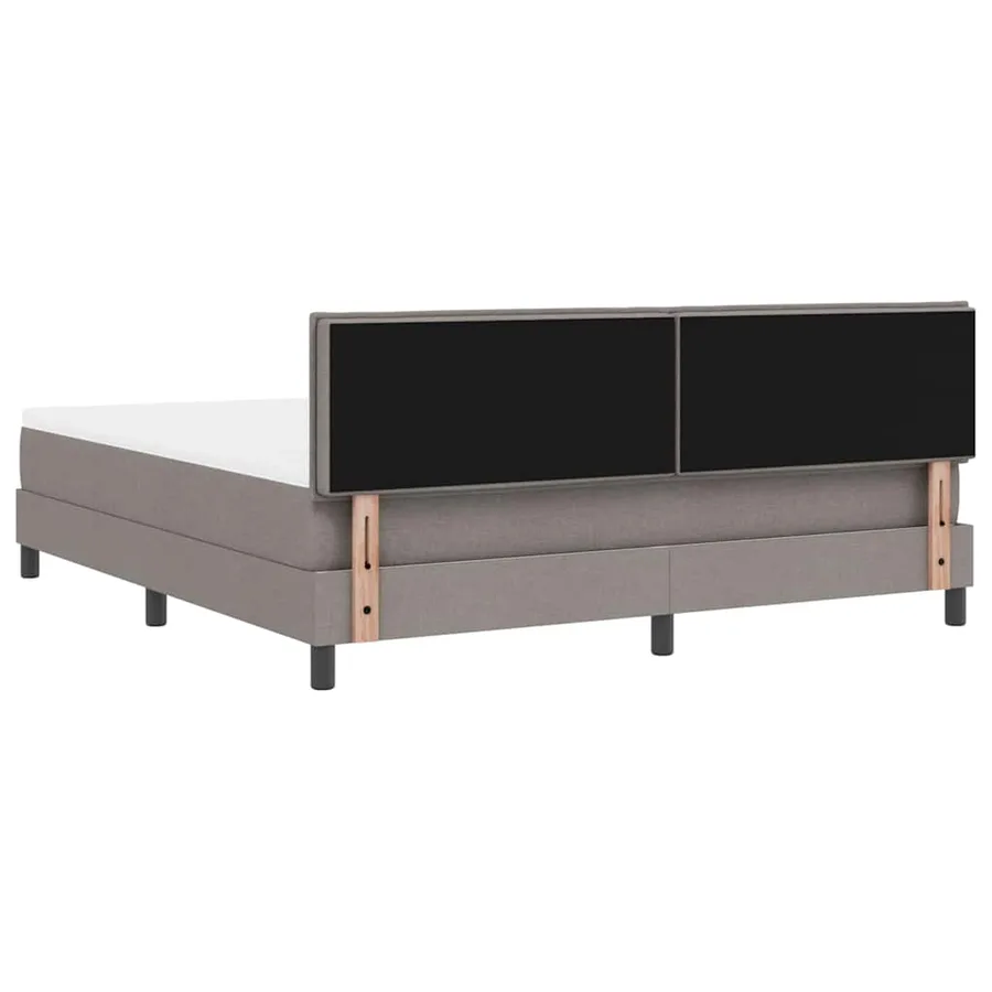 Lit à ressorts avec bandes LED Taupe 180 x 200 cm tissu - 10